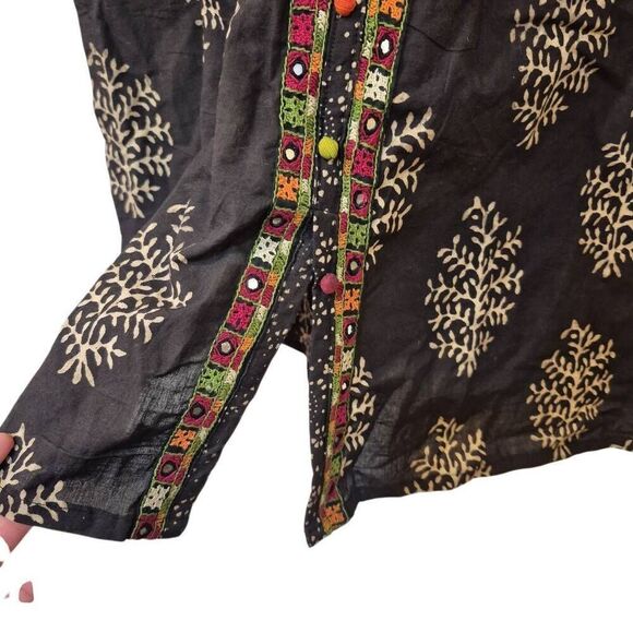 Fabindia Women's Black Cotton Kurta NEW - Picture 5 of 16